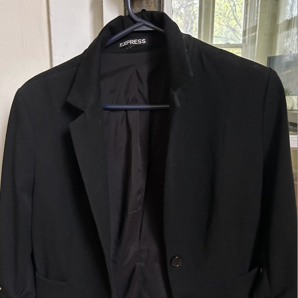 3/4 sleeve black blazer